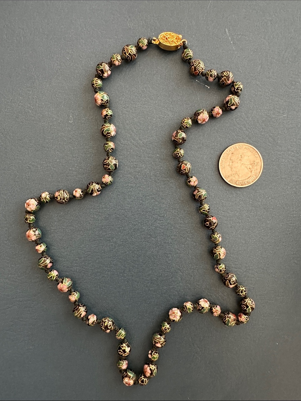 NEW listing 🌺 Small Black Cloisonne Necklace